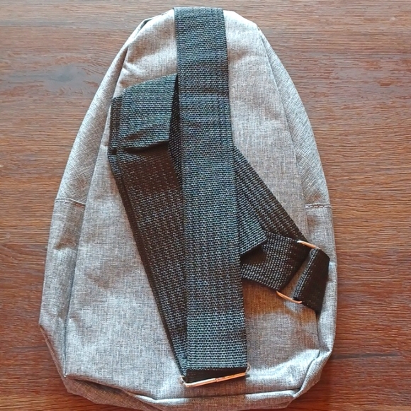 Crossbody Sling Backpack Bag Daypack Dark Gray - Picture 2 of 3